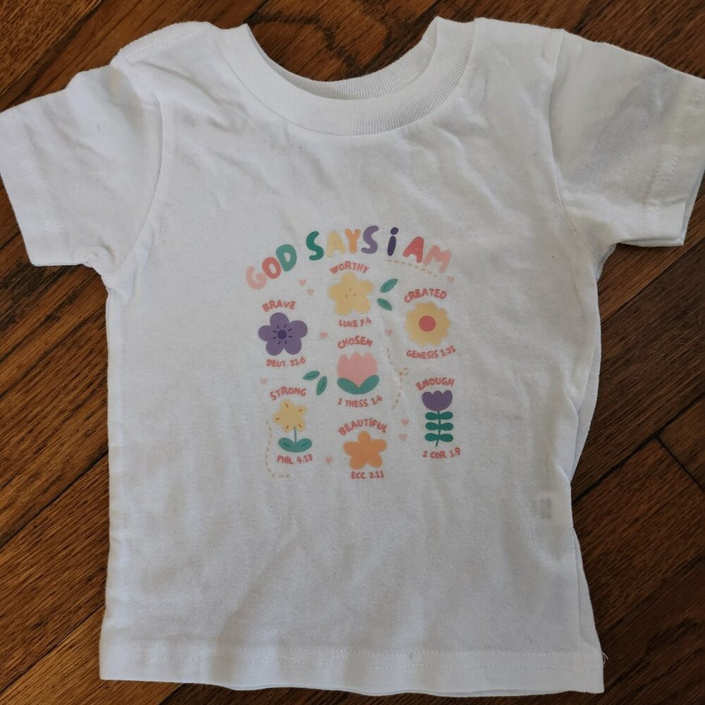 God Says i Am Little Girl Inspirational Tees